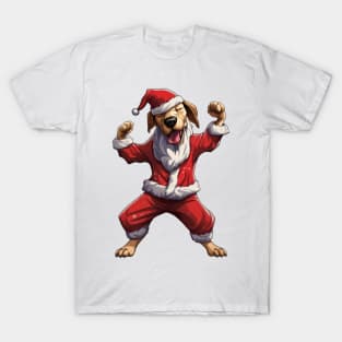 Cartoon Christmas Great Dane Dog Dancing T-Shirt